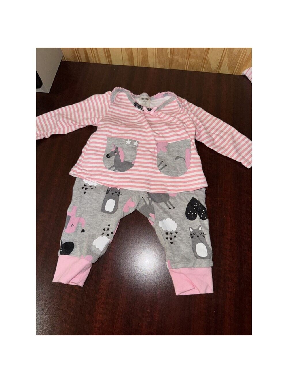 ⭐️CJP Baby 3-6 months Girl 2pc Outfit Ruffle Bottom